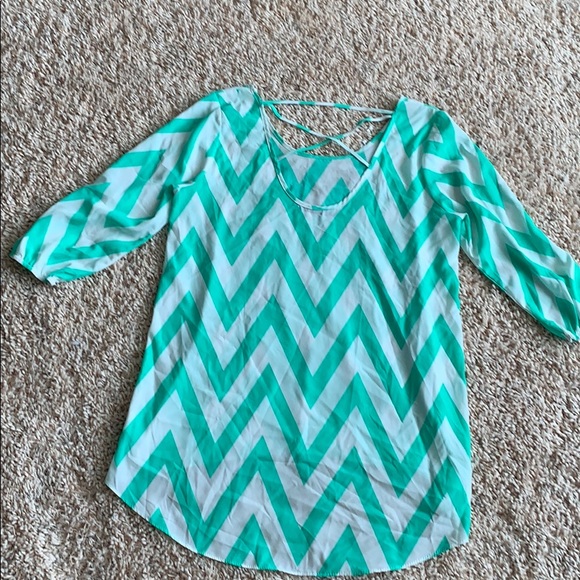 Chevron print tunic top - Picture 3 of 4